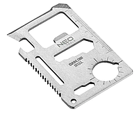 Мультитул Neo Tools, карточка выживания 10в1, 69х45 мм, чехол (63-134)