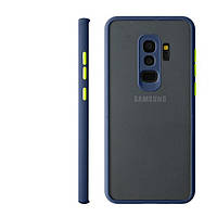 Матовий протиударний чохол для Samsung Galaxy S9 Plus S9+ синій захист камери