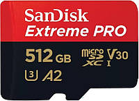 Карта пам'яті SanDisk microSD  512GB C10 UHS-I U3 R200/W140MB/s Extreme Pro V30   SD (SDSQXCD-512G-GN6MA)