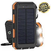 ВОДОНЕПРОНИКНИЙ SOLAR POWER BANK З СОЛОЧНОЮ БАТАРЕЮ 20000 МАЧ (+ ФОНАРІК, КОМПАС)
