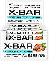 БАТОНЧИКИ POWERFUL PROGRESS X-BAR - 30% WHEY PROTEIN BAR 50G