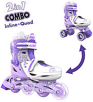 Роликовые коньки Neon Combo Skates Сиреневый (Размер 30-33) (NT09L4)