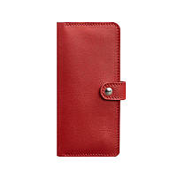 Кожаное женское портмоне стильное 7 красный красивый женский кошелек ручной работы из натуральной кожи