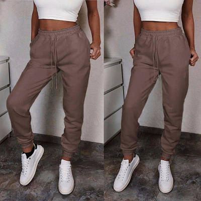 Жіночі спортивні штани на високих посадках з манжетами