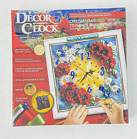 Вишивка Бісером Годинники: Decor clock Маки DC-01-04 Danko-Toys Україна