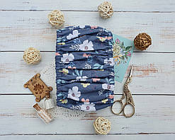 Чохол для снапів (Q-snap) 20х20 см (8'') Весняні квіти джинс