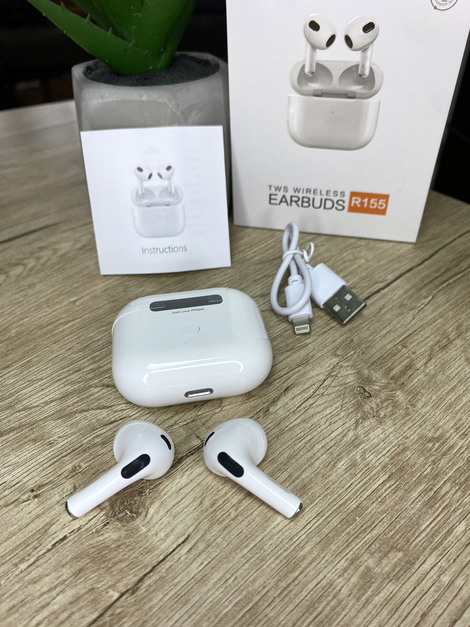 Bluetooth наушники Earbuds R155 работают с IOS и Android, Качественный звук, Глубокие Басы - фото 4 - id-p1795195695