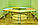 Комплект Стіл мобільний для початкової школи шестигранний регульований за висотою 1180*1020 2-4 р.гр. та 6-ть Трапеція 1180х510, фото 2