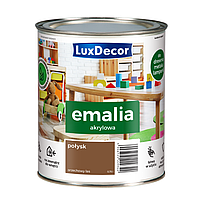 Эмаль акриловая универсальная Luxdecor глянцевая Лесной орех, 0.75