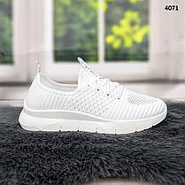 Кросівки жіночі текстильні білі Гіпаніс SJ 588, фото 3