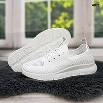 Кросівки жіночі текстильні білі Гіпаніс SJ 588, фото 2