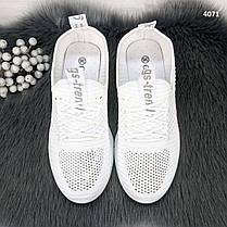 Кросівки жіночі текстильні білі Гіпаніс SJ 588, фото 5
