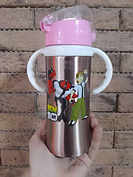 Термос дитячий із ручками та трубочкою "Бен 10", 350 мл