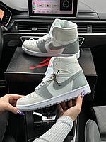 Жіночі кросівки Nike Air Jordan 1 High Grey White