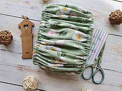 Чохол для снапів (Q-snap) 43х43 см (17'') Дрібні білі квіти на блакитному