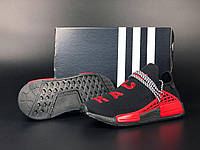 Кроссовки Adidas NMD Human RACE демисезон женские топ стильные адидас черные с красным