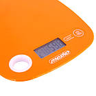 Ваги кухонні електронні Mesko MS 3159 orange — до 5 кг, сенсорні, LCD, Польща, фото 4