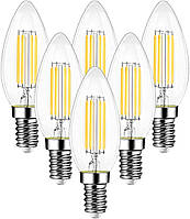 EXTRASTAR Лампа накаливания Свеча Винтаж LED E14, Лампы 6W
