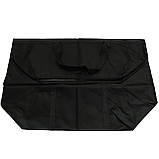 Містка чорна сумка баул 70 x 45 см тканинна водовідштовхувальна, дорожний пакет текстильний для речей, мішок для переїзду, фото 8