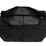 Містка чорна сумка баул 70 x 45 см тканинна водовідштовхувальна, дорожний пакет текстильний для речей, мішок для переїзду, фото 9