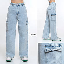 КАРГО джинси жіночі (висока посадка вільні)