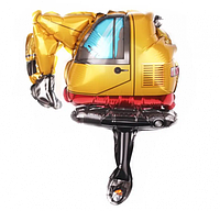 Фольгированный шарик мини-фигура КНР (38х42 см) Машина экскаватор
