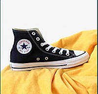 Высокие черно-белые кеды converse all star унисекс