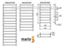 Сушарка для рушників водяна Mario Ніцця 900/530/500 (Mario), фото 5