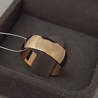 Широкое золотое обручальное кольцо в классическом стиле 6 мм