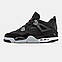 Кросівки чоловічі Air Jordan 4 Retro SE Black Canvas, фото 3
