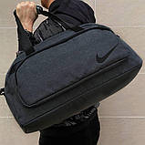 Спортивна чоловіча сумка Nike Сіра для тренувань Міські дорожні сумки Найк через плече, фото 3