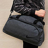 Спортивна чоловіча сумка Nike Сіра для тренувань Міські дорожні сумки Найк через плече, фото 6