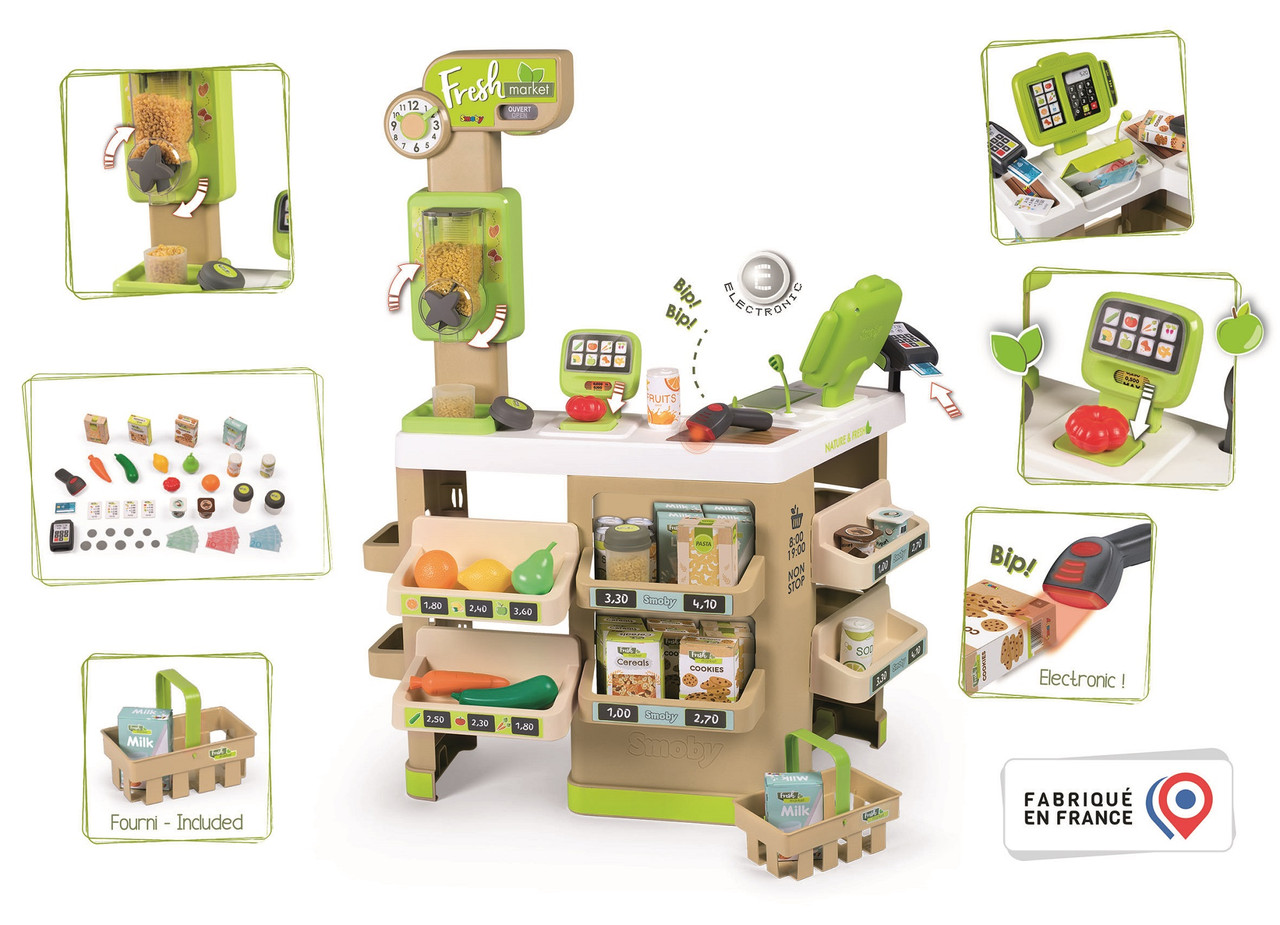 Інтерактивний супермаркет Smoby Toys Фреш з кошиком (350233)