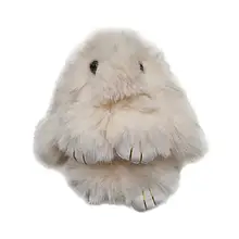 Брелок Bambi BR1063 White хутряний кролик середній 15 см