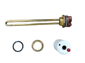 Тен з різьбою для пластікового та маталевого бака в комплекті з гайкою