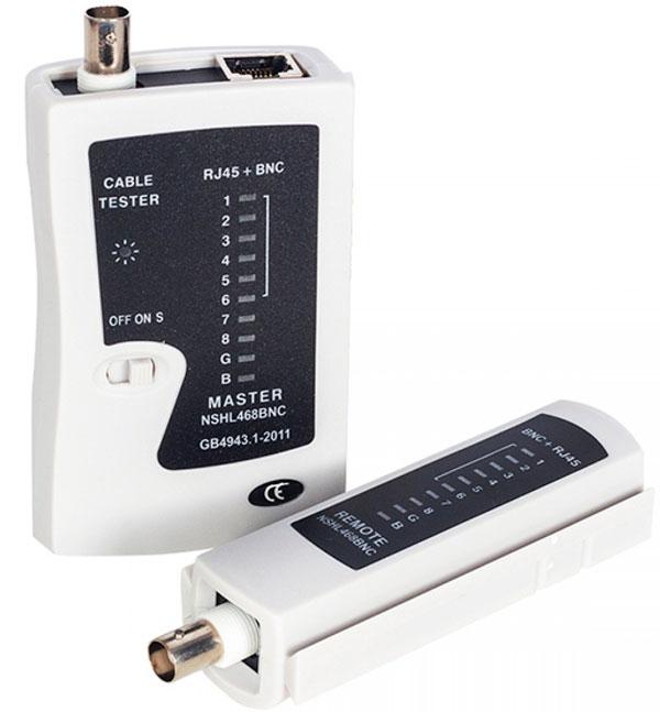 NSHL468BNC кабельний тестер RJ45, RJ11, BNC, LAN тестер