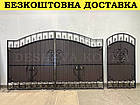 Ворота ковані з профнастилом і хвірткою Код: А-01228, фото 3