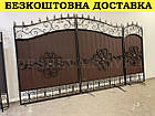 Ворота ковані з профнастилом і хвірткою Код: А-01248, фото 6