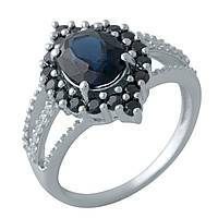 Серебряное кольцо с натуральным сапфиром 3.565ct (2008941) 18.5 размер