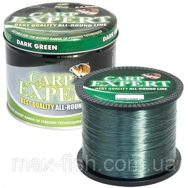 Лісочка Carp Expert Dark Green 1200м 0.27мм 9.8кг колір темно-зелений, фото 1