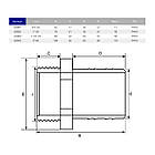 Штуцер для шланга ПВХ Hidroten 1002964, різьбовий, 1 1/2"-50 мм, фото 2