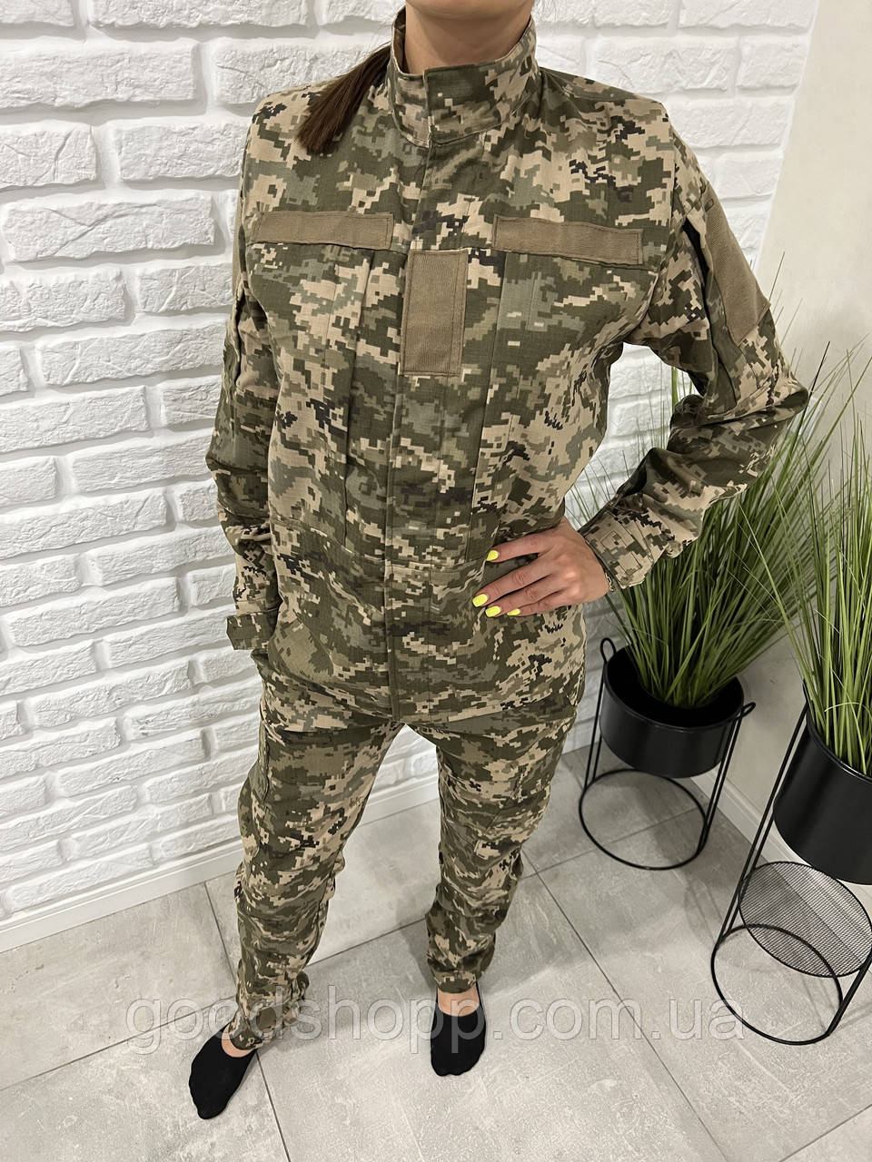 Жіночий військовий костюм Рип-стоп Піксель ЗСУ