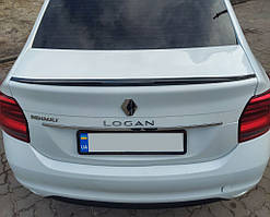 Спойлер LIP (Sunplex, чорний) (118,5см *5,5см) для Dacia Logan II 2013-2022 рр