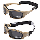 Захисні тактичні окуляри + 7 комплектів лінз Daisy X7-X койот товщина лінз 2 мл-збільшена товщина, фото 5