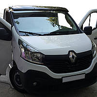 Козырек на лобовое стекло (черный глянец, 5мм) Renault Trafic 2015 гг. Avtoteam