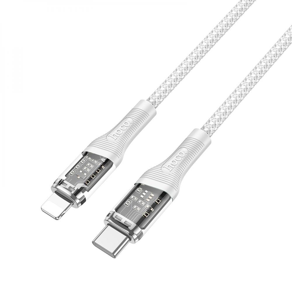 USB Hoco U111 Transparent Discovery Edition PD20W Type C to Lightning