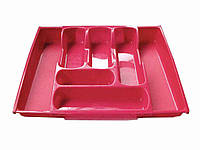 Лоток для столових приладів, розсувний (65*300*420мм) рожевий ТМ КОНСЕНСУС "Kg"