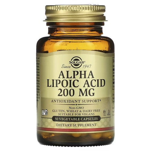 Solgar Alpha-Lipoic Acid 200 мг 50 капсул
