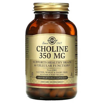 Solgar Choline 350 mg 100 капсул