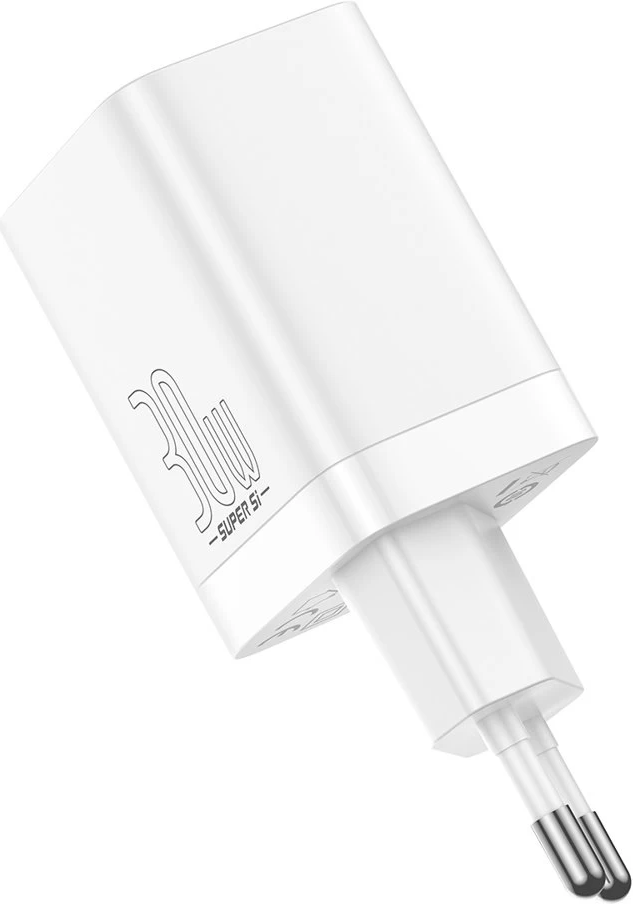 Мережевий зарядний пристрій Baseus Super Si Pro Quick Charger C+U 30 W EU white (CCSUPP-E02)